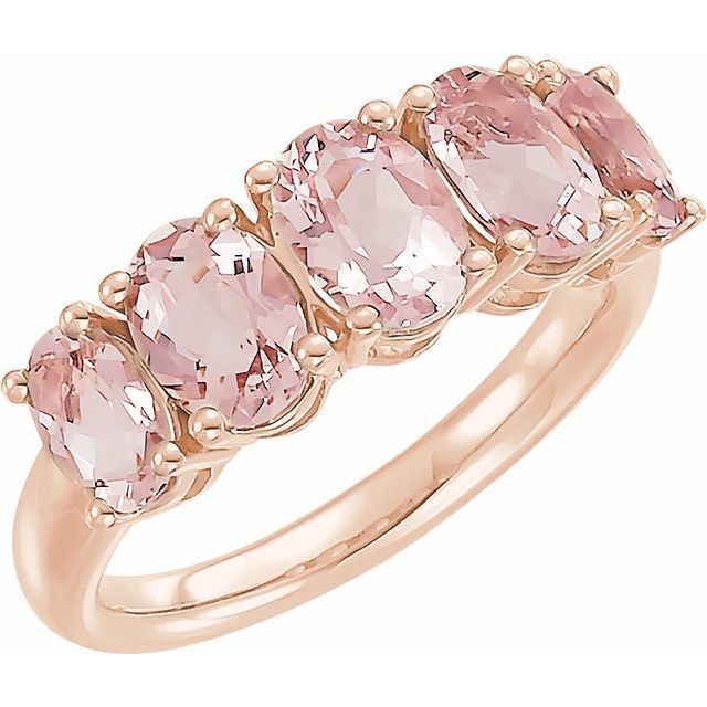 Pink Morganite Engagement Ring in Gold