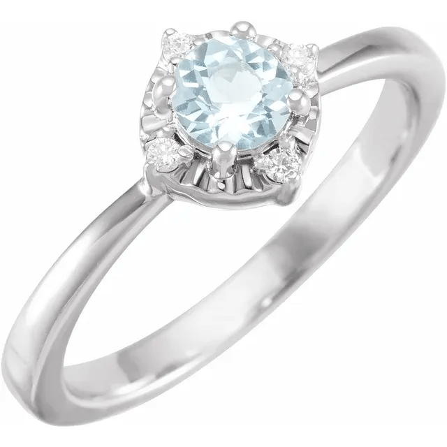 White Topaz Engagement Ring