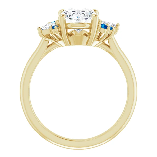 3 Carat Diamond Ring with sapphire