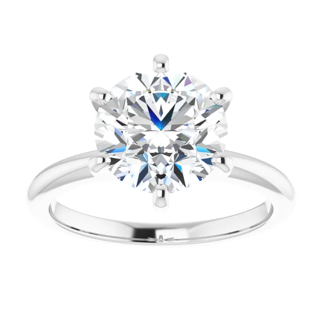 3 Carat diamond ring in 14k White Gold