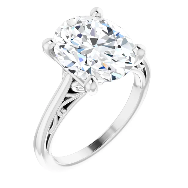 5ct. Oval Diamond Engagement Ring aaland