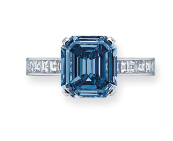 most expensive jewelries sold at an auction in 2021 fancy vivid blue diamond ring